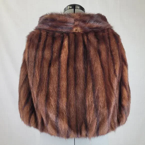 1950s Larchmont Furriers Mink Fur Stole Wrap Shawl - Picture 4 of 9